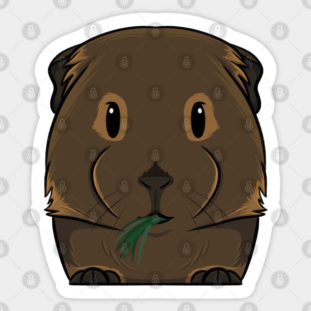 Brown Smooth Coat Guinea Pig Sticker by DeguArts